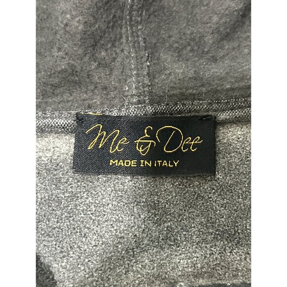 Me & Dee Sequin Gray & Black Hoodie Jacket Made In Italy Size S - Picture 4 of 7